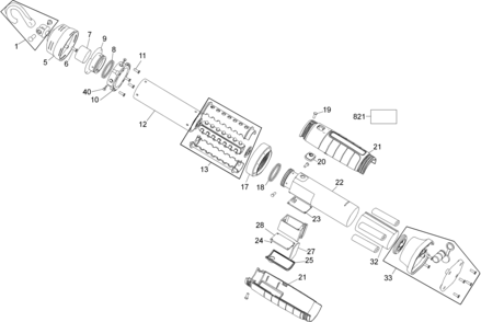 Default Diagram and Parts List for BDL28-LA Type 1 Black and Decker Worklight & Flashlight